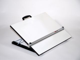 Adjustable Angle Portable Drafting Table with Straightedge  Drawing 