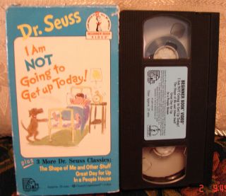Dr. Seuss I Am Not Going To Get Up Today RARE OOP HTF VHS FREE US 