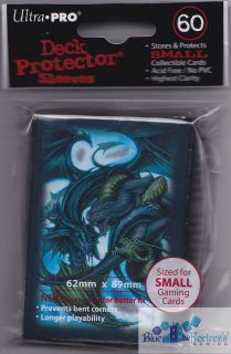 60 ULTRA PRO YUGIOH size DECK PROTECTORS TRINITY DRAGONS BLUE CARD 