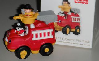   Price Little People Lil Movers Fire Truck   Hallmark Ornament 2011