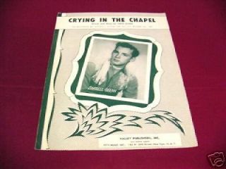 1953 CRYING IN THE CHAPEL DARRELL GLENN SHEET MUSIC