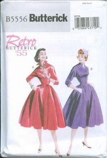 Butterick Pattern 5556 Vintage Retro 1955 Style Dress Misses and Plus 