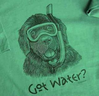   WATER? Newfoundland Dog Scuba Diver T Shirt Supports Newf Dog Rescue