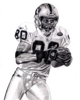 JERRY RICE LITHOGRAPH POSTER PRINT N RAIDERS JERSEY