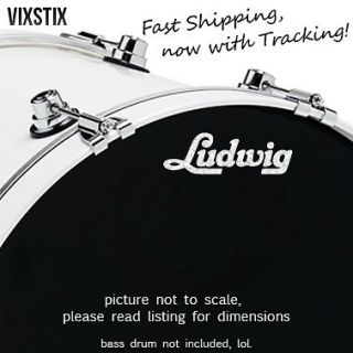 Ludwig 4 X 1.5 Silver Sparkle vintage logo sticker decal 4 bass drum 