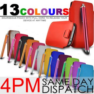 PREMIUM PU LEATHER PULL TAB CASE COVER POUCH FOR VARIOUS MOBILE PHONE 