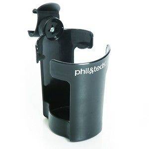 phil & teds Thirsty Works Cup Holder for Vibe/Smart Strollers, Black