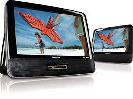 Philips 9 Dual Screen Portable DVD Player   Black PD9012/37