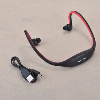 Popular Red Sports Wireless Headset Headphone Support Micro SD/TF 