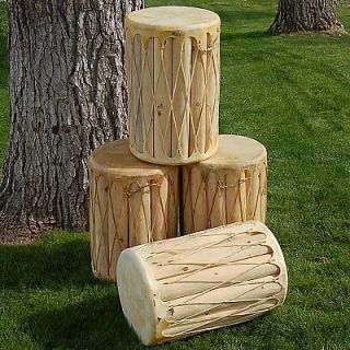 Tarahumara Indian Rawhide Cover Handmade Pine Wood Pow Wow Drum Home 