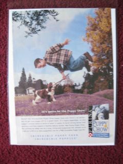 1999 Print Ad Purina PUPPY CHOW Dog Food ~ Energetic Cocker Spaniel 