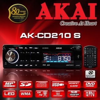 AKAI AK CD210S CD DVD Player  USB AM FM SD Aux In Car Stereo Audio