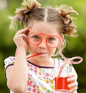 GHVQU Silly Straw Glasses Drinking Straw Glasses Wear & Sip Fun Toy 