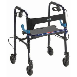 Drive Medical Clever Lite Walker with Seat and Loop Locks   Junior Or 