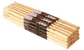 On Stage HW5A 5A Hickory Wood Drum Sticks 12 Pairs 35551