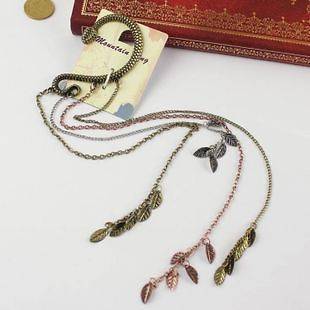   Coming Bronze Silver Chain Tassels Snake Leaf Ear Cuff Earring Hook