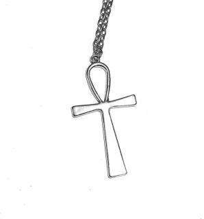 Large Ankh Pendant On Chain Antique Silver Colour   16, 18, 24 or 32 