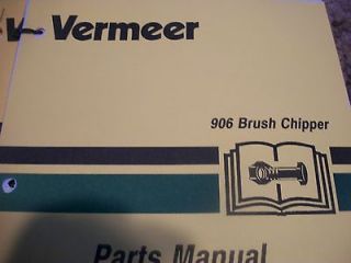 VERMEER PARTS MANUAL 906 BRUSH CHIPPER PMMR93 1 SER 101 UP