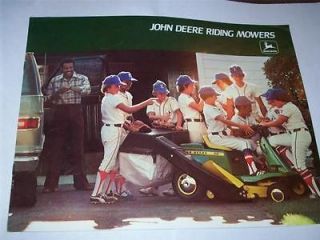 1977 John Deere Riding Lawn Mower Brochure 66 68 65 96 Electric