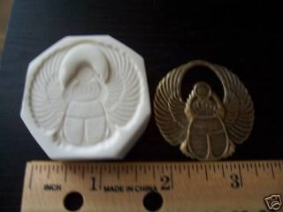 Large Egyptian Winged Scarab Polymer Clay Push Mold