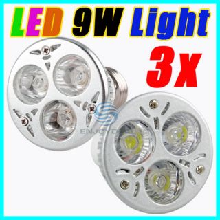   Lifespan GU10 / E27 9W 3x3W LED Energy Saving Spot Light Bulb Lamp