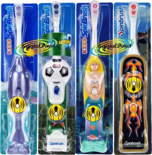 SpinBrush Kids Battery Operated Electric Childrens Toothbrush Brush 