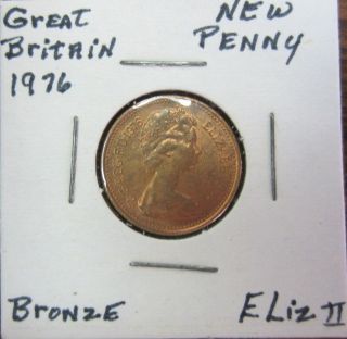 1976 New Penny Bronze Elizabeth II