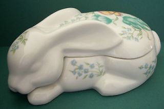Elizabeth Arden Ceramic Vanity Sleeping Rabbit Covered Powder Jar 