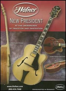   NEW PRESIDENT NATURAL GUITAR SERIES AD 8X11 FRAMEABLE ADVERTISEMENT
