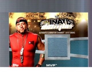 WWE MVP Elimination Chamber 2010 Topps Canvas Event Used Ring Mat EC 2 
