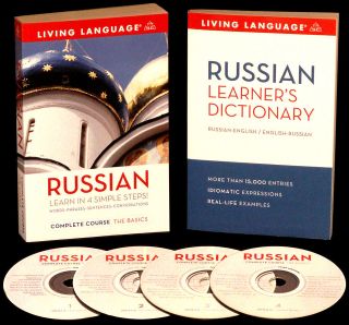 NEW Learn How To Speak RUSSIAN Living Language 4 Audio CDs Workbook 