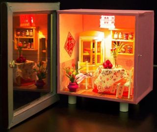 DIY Wooden Dollhouse Miniatures DIY Kits Harmony Good Fortune Spring 