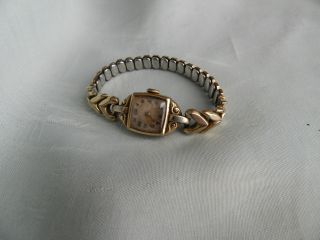 Vintage ELGIN 10KT RGP Ladies Wrist Watch 15 Jewel Movement #541 