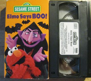 SESAME STREET ELMO SAYS BOO MUPPETS HENSON HALLOWEEN VHS VIDEO 1997 