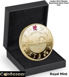   Olympic & Paralympic Silver Proof  Piedfort  Gold Plated £5 Coin