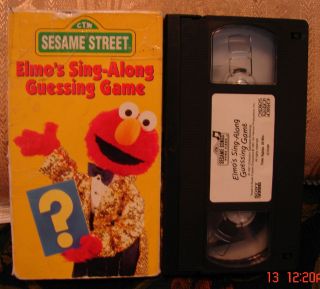 SESAME STREET ELMOS SING ALONG GUESSING GAME VHS TRUSTED SELLER~I 