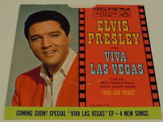 ELVIS PRESLEY 45 EP Viva Las Vegas RCA VICTOR label w/ PICTURE SLEEVE