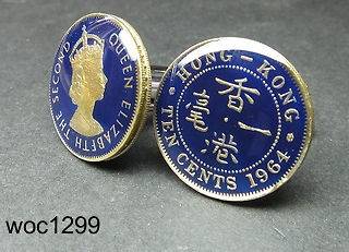   coin cufflinks 10 cent King George VI(1948 1951)or Queen Elizabeth II
