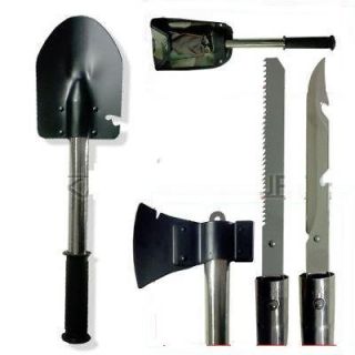   Survival Knife Shovel Axe Emergency Camping & Hiking Gear Kit Tools