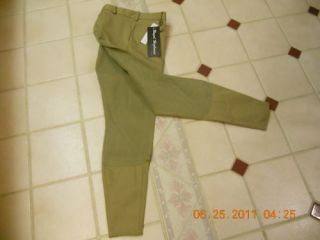 Ladies Royal Highness FullSeat Woven Cotton Breech/ Khaki/ 28 36