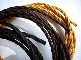   BRAIDED/WOVEN SILK/FABRIC LAMP CABLE/WIRE/CORD LIGHT/ELECTRIC FLEX