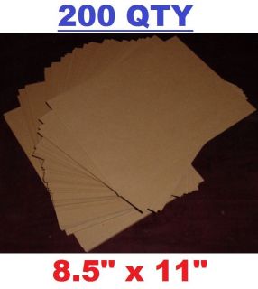 200 8.5 x 11 Cardboard Sheets to Stiffen Envelopes Chipboard Pads 