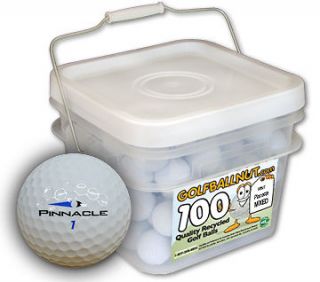 100 Ball Bucket Mint Pinnacle MIX White Used Golf Balls