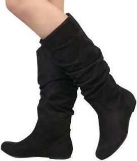 Sexy@ Women Casual Knee High Flat heel Dress Boot Shoe