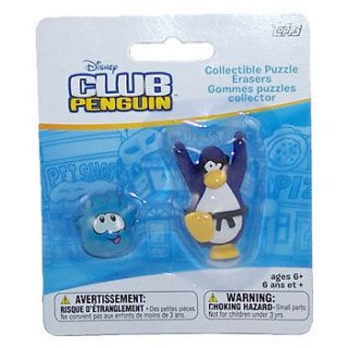 Club Penguin   Puzzle Erasers   NINJA KICKING with Puffle (Random 