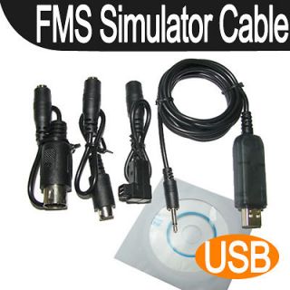 RC Helicopter Airplane Flight Simulator USB FMS Cable For RC Futaba JR 