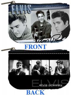 NEW Elvis Presley 2 Sided Full Color Mini Coin Purse Bag Case