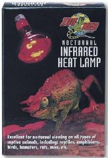 Zoo Med Nocturnal Infrared Heat Lamp 100 Watts Reptile