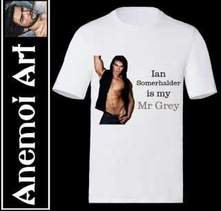 50 Shades of Grey book Ian Somerhalder is My Mr Grey T shirt gift 