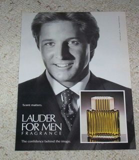   ad page   sexy Bruce Boxleitner Estee Lauder for men PRINT ADVERTISING